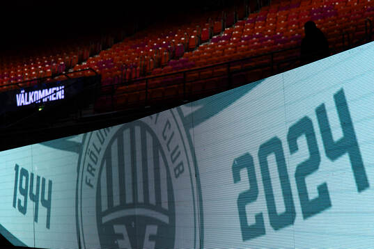 LED skärmar i Scandinavium med Frölundas 80 års jubileum