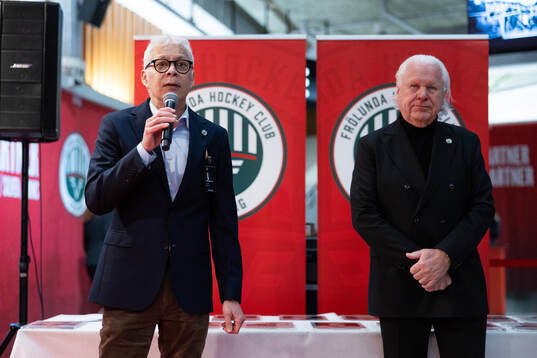 Frölundas presschef Peter Pettersson Kymmer och