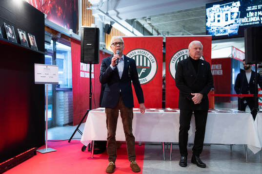 Frölundas presschef Peter Pettersson Kymmer och
