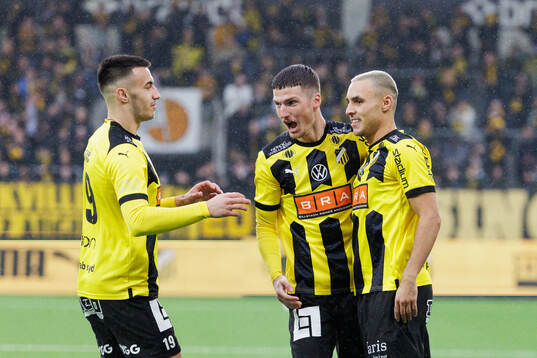 BK Häckens Srdjan Hrstic, Nikola Zecevic och Ali Youssef