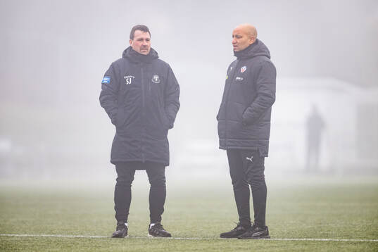 Trelleborgs tränare Stefan Jacobsson och Helsingborgs