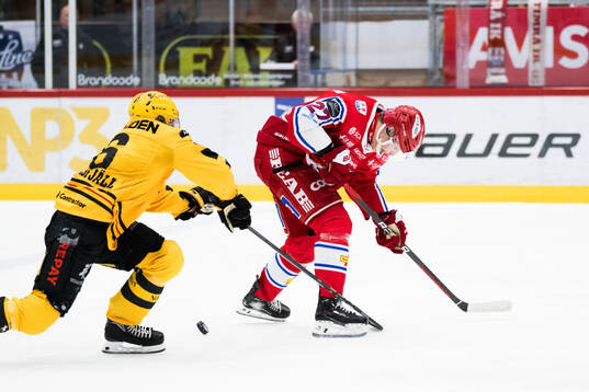 Skellefteås Måns Forsfjäll och Timrås Oliver Johansson