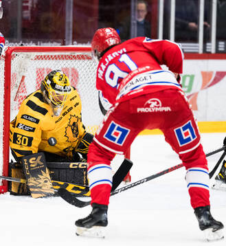 Skellefteås målvakt Gustaf Lindvall och Timrås Magnus
