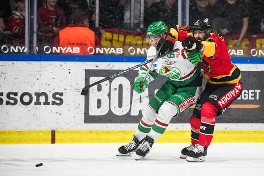 Rögles Lukas Ekeståhl-Jonsson och Luleås Adam Brodecki