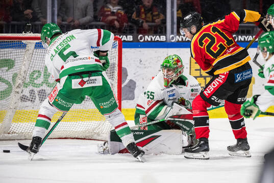 Rögles Christoffer Rifalk och Luleås Juhani Tyrväinen