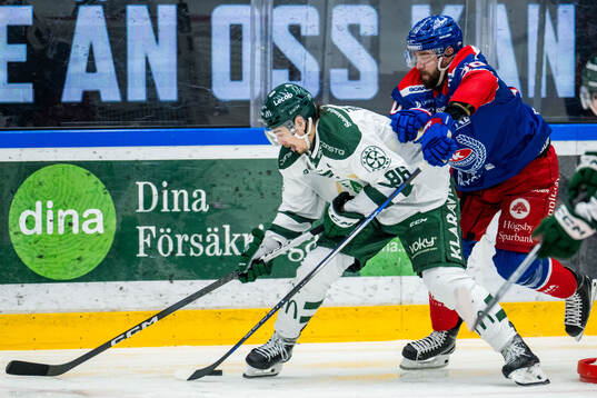 Färjestads David Tomasek och Oskarshamns Hynek Zohorna