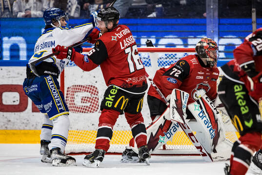 Leksands Felix Unger Sörum och Malmö Redhawks Matias