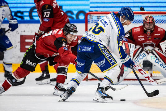 Malmö Redhawks Christoffer Forsberg och Leksands Justin