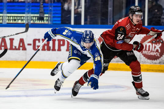 Leksands Olle Alsing och Malmö Redhawks Anton Wahlberg