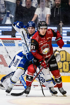 Leksands Alexander Lundqvist och Malmö Redhawks Axel