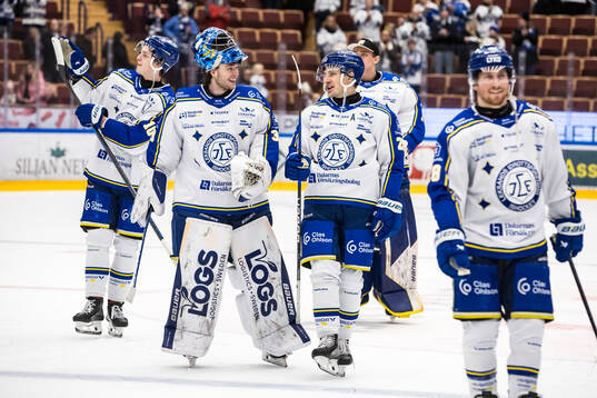 Leksands målvakt Filip Larsson och Leksands Patrik Norén