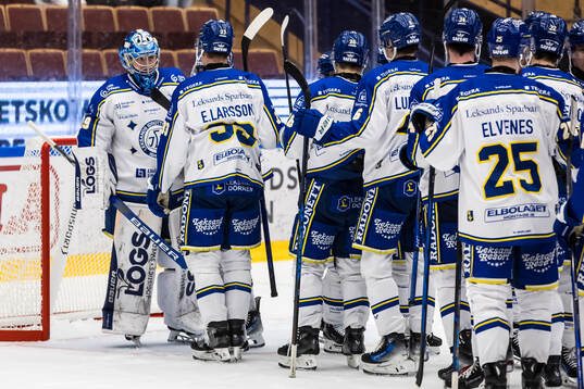 Leksands spelarna jublar