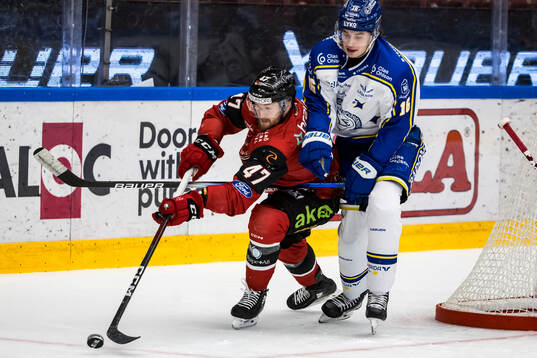 Malmö Redhawks Joakim Ryan och Leksands Felix Unger Sörum