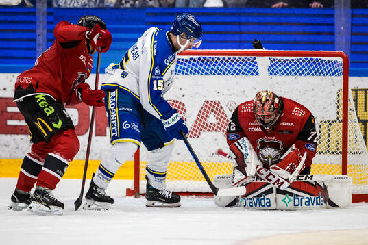 Malmö Redhawks Matias Lassen och Leksands Max Veronneau