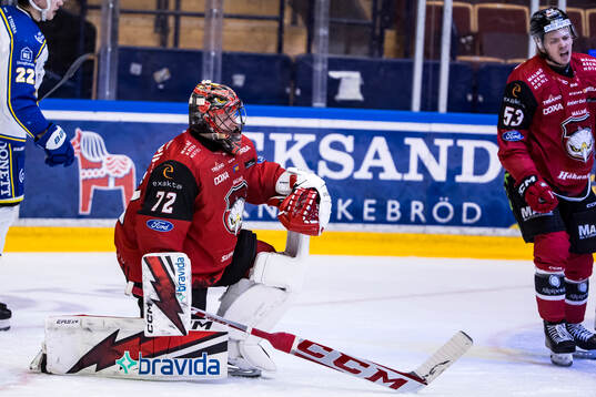 Malmö Redhawks målvakt Daniel Marmenlind deppar