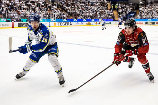 Leksands Patrik Norén och Malmö Redhawks Axel Sundberg