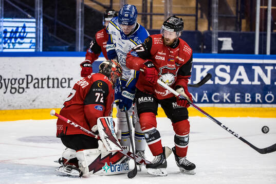 Malmö Redhawks målvakt Daniel Marmenlind och Leksands