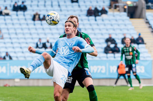 Malmö FFs Erik Botheim och Varbergs Niklas Dahlström