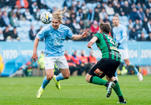 Malmö FFs Sebastian Nanasi och Varbergs Isak Vidjeskog