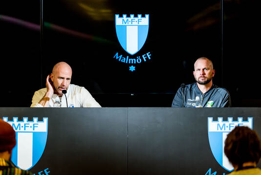 Malmö FFs tränare Henrik Rydström och Varbergs tränare
