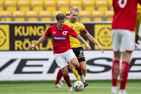 Degerfors Kevin Holmén och Elfsborgs Johan Larsson