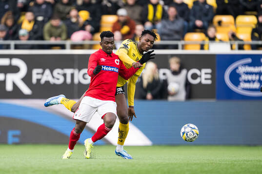 Degerfors Mamadouba Diaby och Elfsborgs Buhari Ibrahim