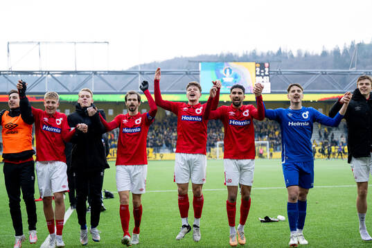 Degerfors spelare jublar