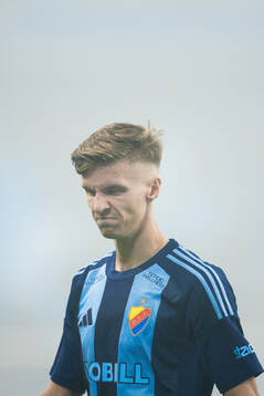 Djurgårdens Samuel Leach Holm deppar