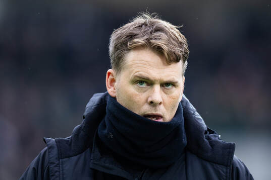 GAIS huvudtränare Fredrik Holmberg innan fotbollsmatchen i