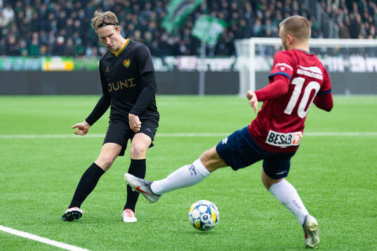 GAIS Robin Frej och Örgrytes Nicklas Bärkroth