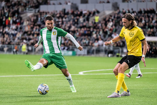 Hammarbys Abdelrahman Boudah Saidi och Mjällbys Tom