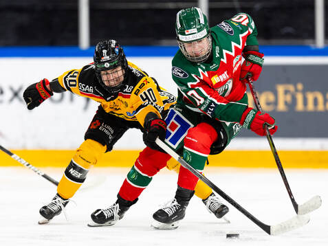 Luleås Noora Tulus och Frölundas Emilia Vesa