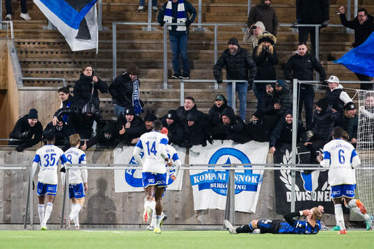 IFK Norrköpings Isak Andri Sigurgeirsson jublar