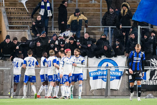 IFK Norrköpings Isak Andri Sigurgeirsson jublar