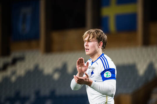 IFK Norrköpings Isak Andri Sigurgeirsson jublar