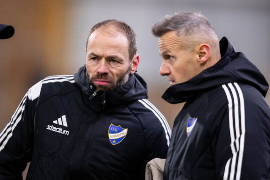 IFK Norrköpings tränare Andreas Alm och assisterande