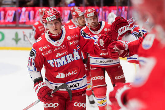 Timrås Axel Rindell jublar