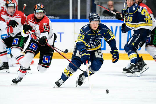 Örebros Ludvig Larsson och HV71s Åke Stakkestad