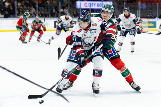 Linköpings Jesper Pettersson och Frölundas Noah Hasa