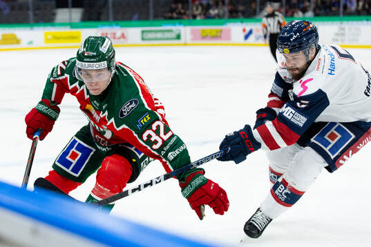 Frölundas Noah Hasa och Linköpings Oscar Fantenberg