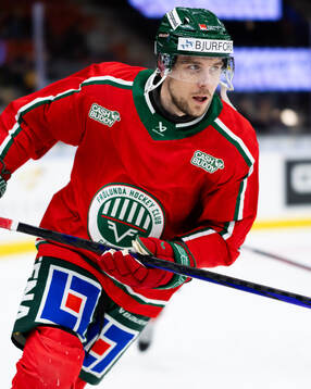 Frölundas Henrik Tömmernes innan ishockeymatchen i SHL