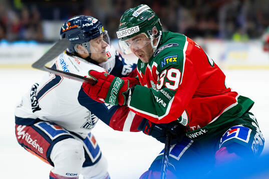 Linköpings Jesper Pettersson och Frölundas Mikael Ruohomaa