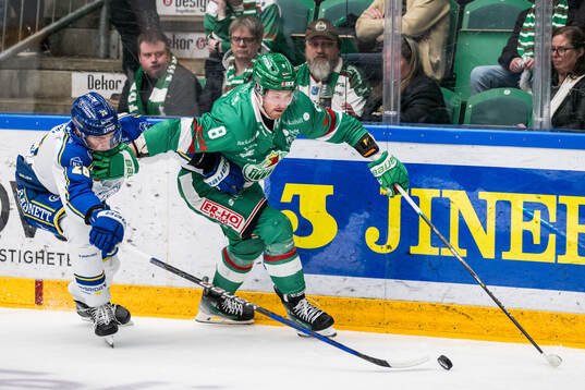 Leksands Patrik Norén och Rögles Linus Sandin