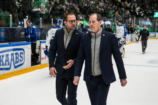 Rögles tränare Roger Hansson och Janne Larsson