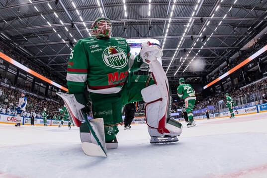 Rögles målvakt Christoffer Rifalk  deppar