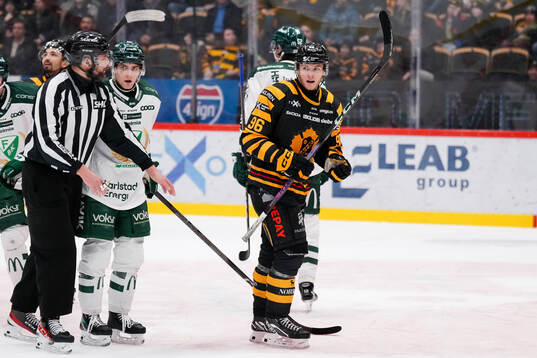 Färjestads Joel Nyström och Skellefteås Rickard Hugg