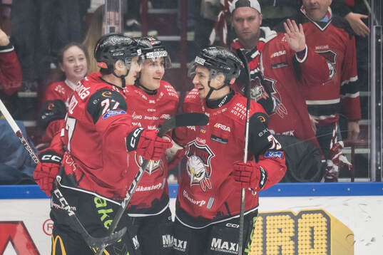 Malmö Redhawks Janne Kuokkanen jublar