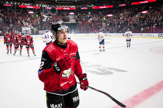 Malmö Redhawks Janne Kuokkanen jublar