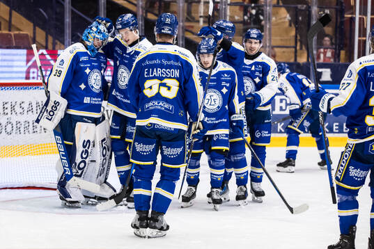 Leksands spelarna jublar