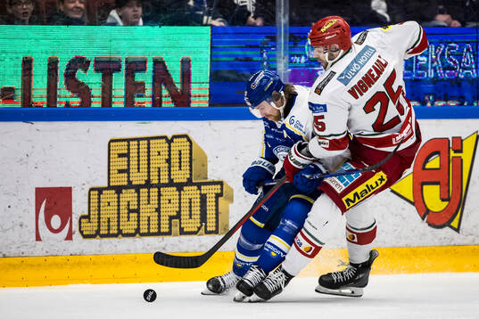 Leksands Anton Lindholm och MoDos Sam Vigneault